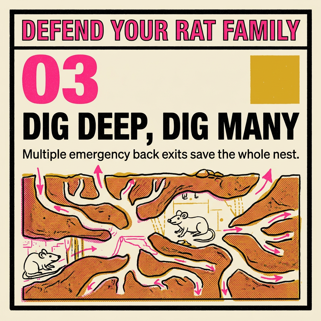 Defend Your Rat Family flyer 3: Dig Deep, Dig Many